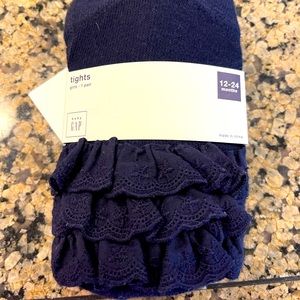 Girls tights with ruffles from baby Gap.